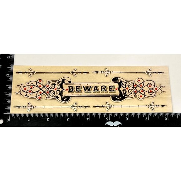 EKSUCCESS 41-00066 Beware Phrase 5 Stickers Halloween Embellishments GEMSTONE - Picture 5 of 5